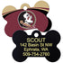 NCAA Team Pet ID Tag - Bone Shape