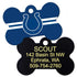 GoTags Personalized Brass Metal Bone Shape Pet ID Tag Engraved with Name and Custom Text, Every NFL Football Team Pet Apparel (Large)