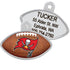 GoTags Personalized Engraved NFL Football Team Dog Tags, Football Shape Pet ID Tags