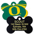 NCAA Team Pet ID Tag - Bone Shape