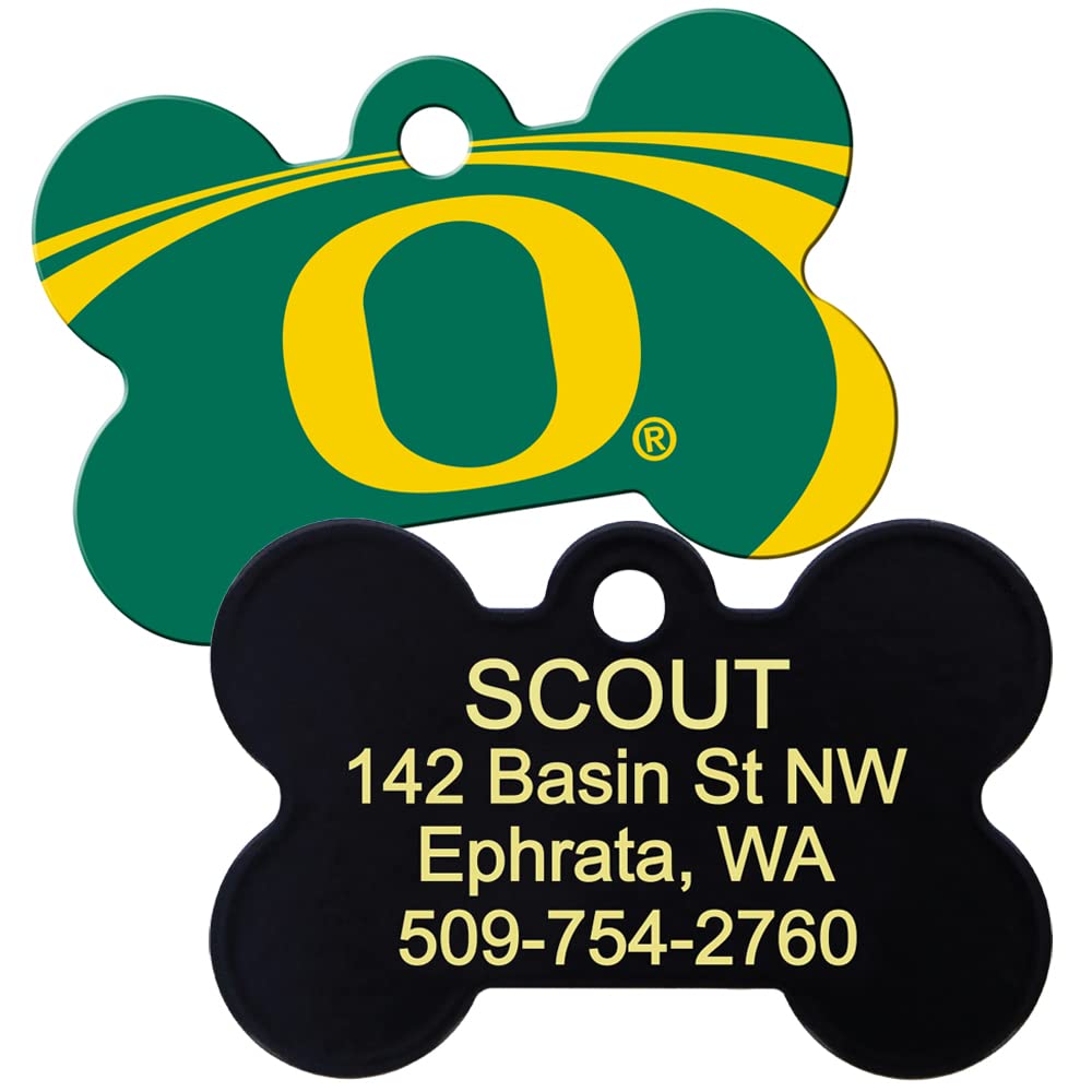NCAA Team Pet ID Tag - Bone Shape