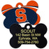 NCAA Team Pet ID Tag - Bone Shape
