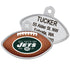 GoTags Personalized Engraved NFL Football Team Dog Tags, Football Shape Pet ID Tags