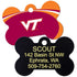 NCAA Team Pet ID Tag - Bone Shape