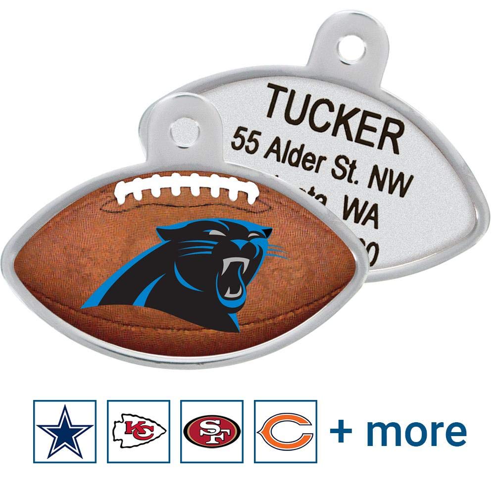 NFL Team Pet ID Tag - Football Shape - tag-nfl-panthers-football_8473-05