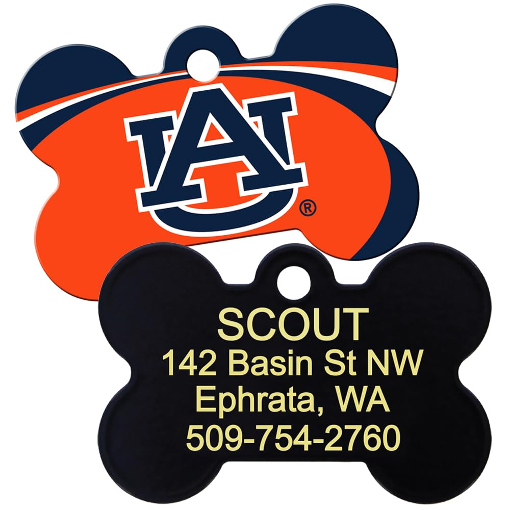 NCAA Team Pet ID Tag - Bone Shape