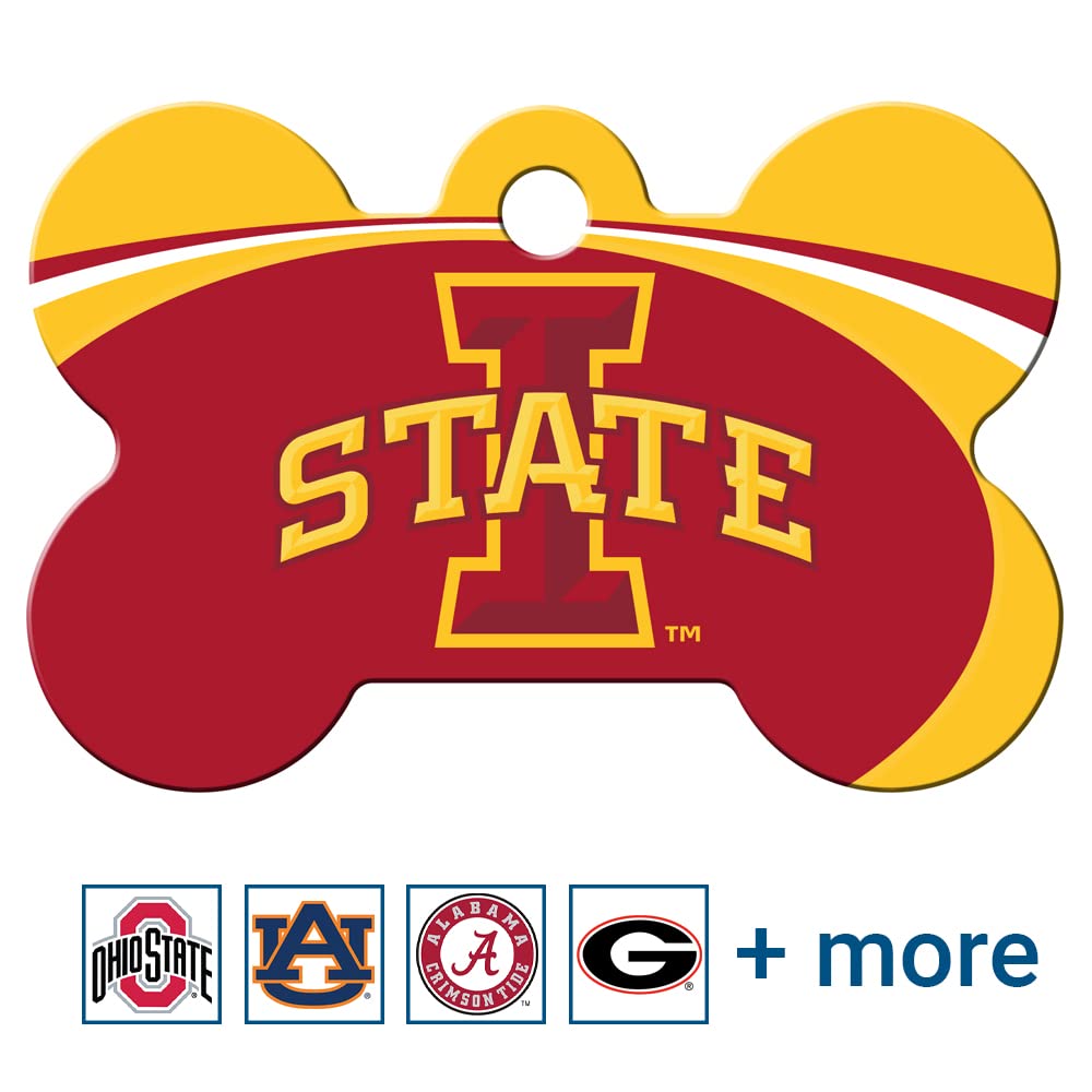 NCAA Team Pet ID Tag - Bone Shape