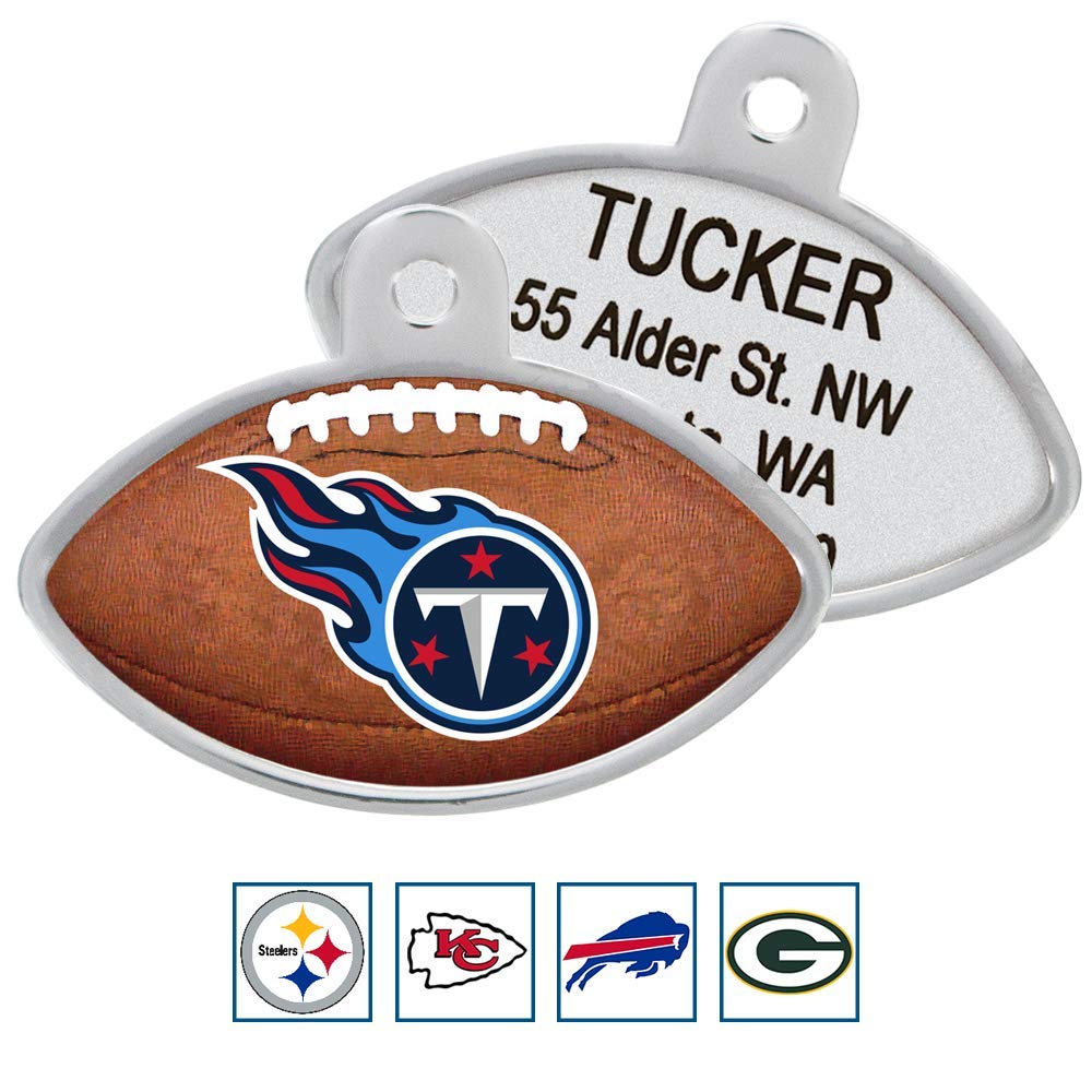 NFL Team Pet ID Tag - Football Shape - tag-nfl-titans-football_8473-31