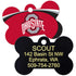 NCAA Team Pet ID Tag - Bone Shape