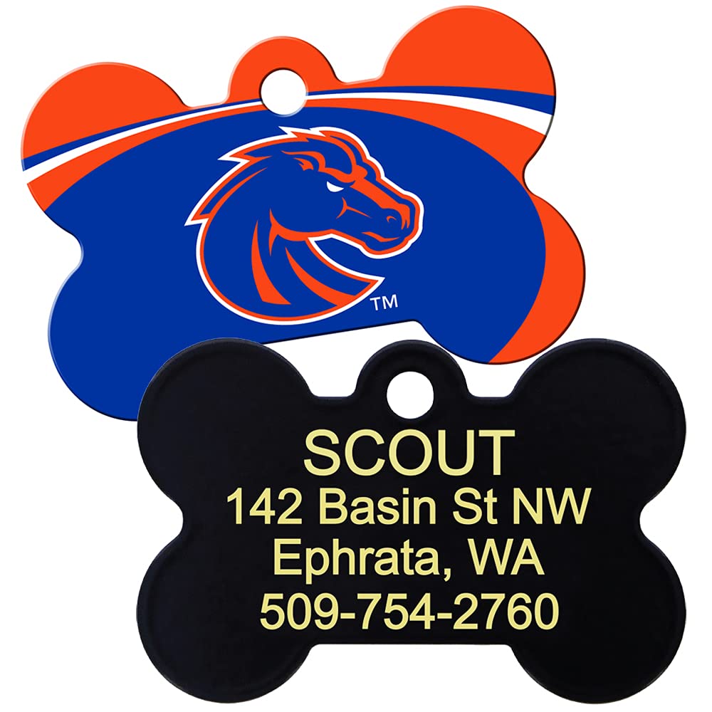 NCAA Team Pet ID Tag - Bone Shape