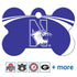 NCAA Team Pet ID Tag - Bone Shape