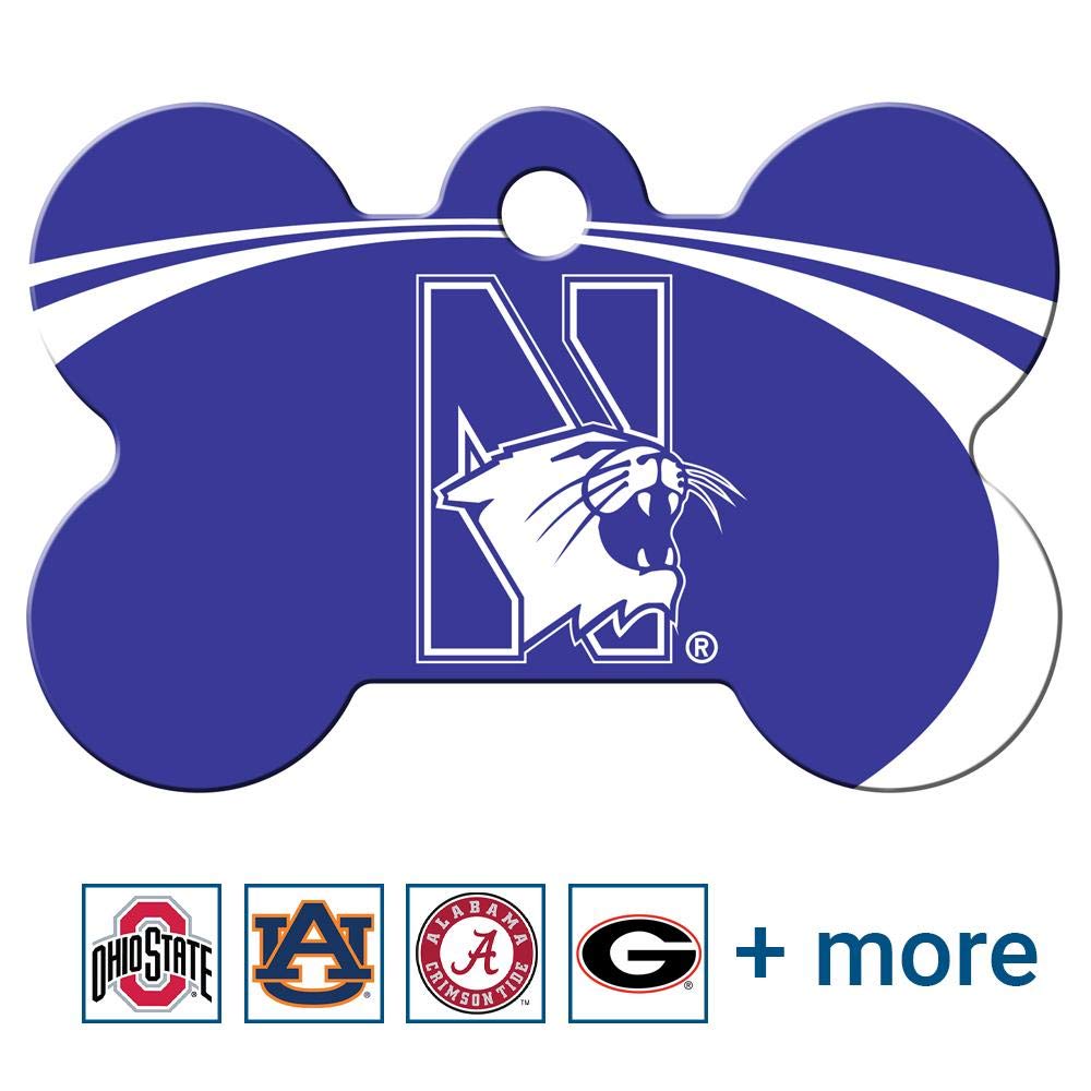 NCAA Team Pet ID Tag - Bone Shape