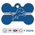 NFL Team Brass Bone Pet ID Tag - tag-nfl-lions-bone-reg