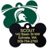 NCAA Team Pet ID Tag - Bone Shape