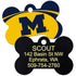 NCAA Team Pet ID Tag - Bone Shape