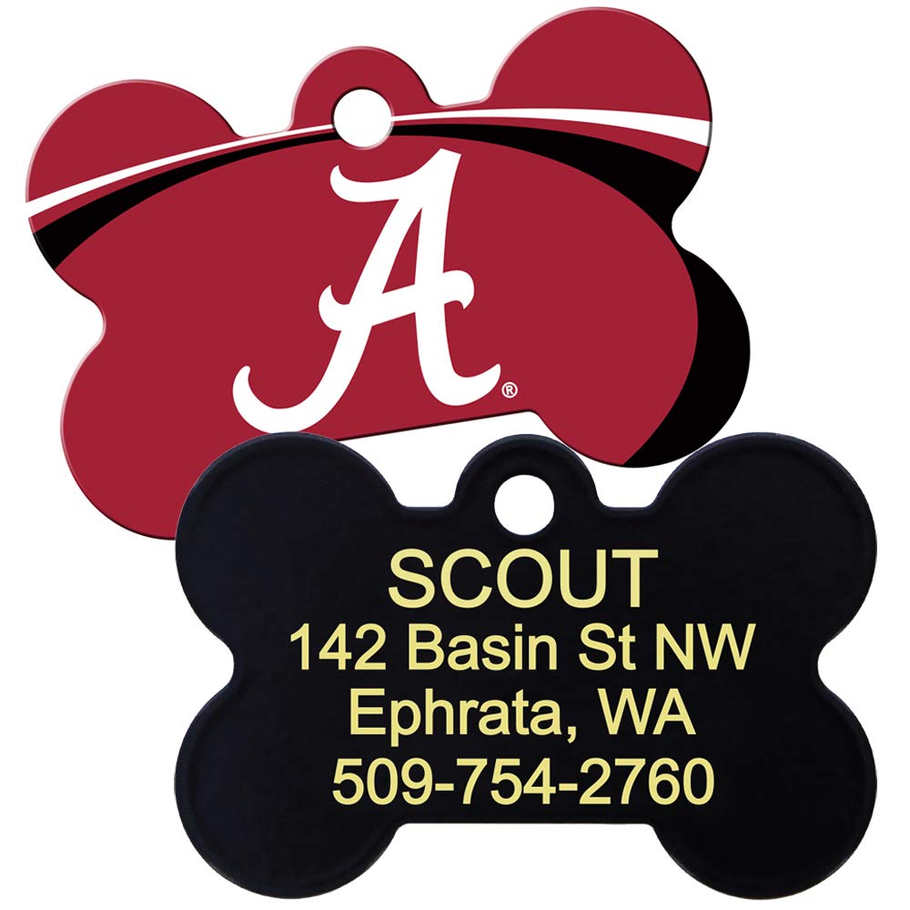 NCAA Team Pet ID Tag - Bone Shape