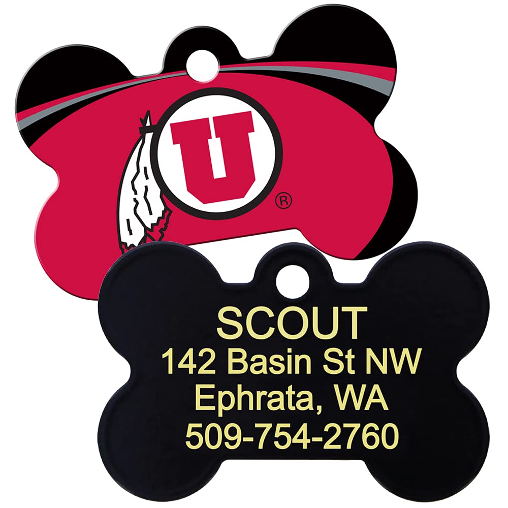 NCAA Team Pet ID Tag - Bone Shape