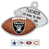 NFL Team Pet ID Tag - Football Shape - tag-nfl-raiders-football_8473-24