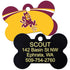 NCAA Team Pet ID Tag - Bone Shape