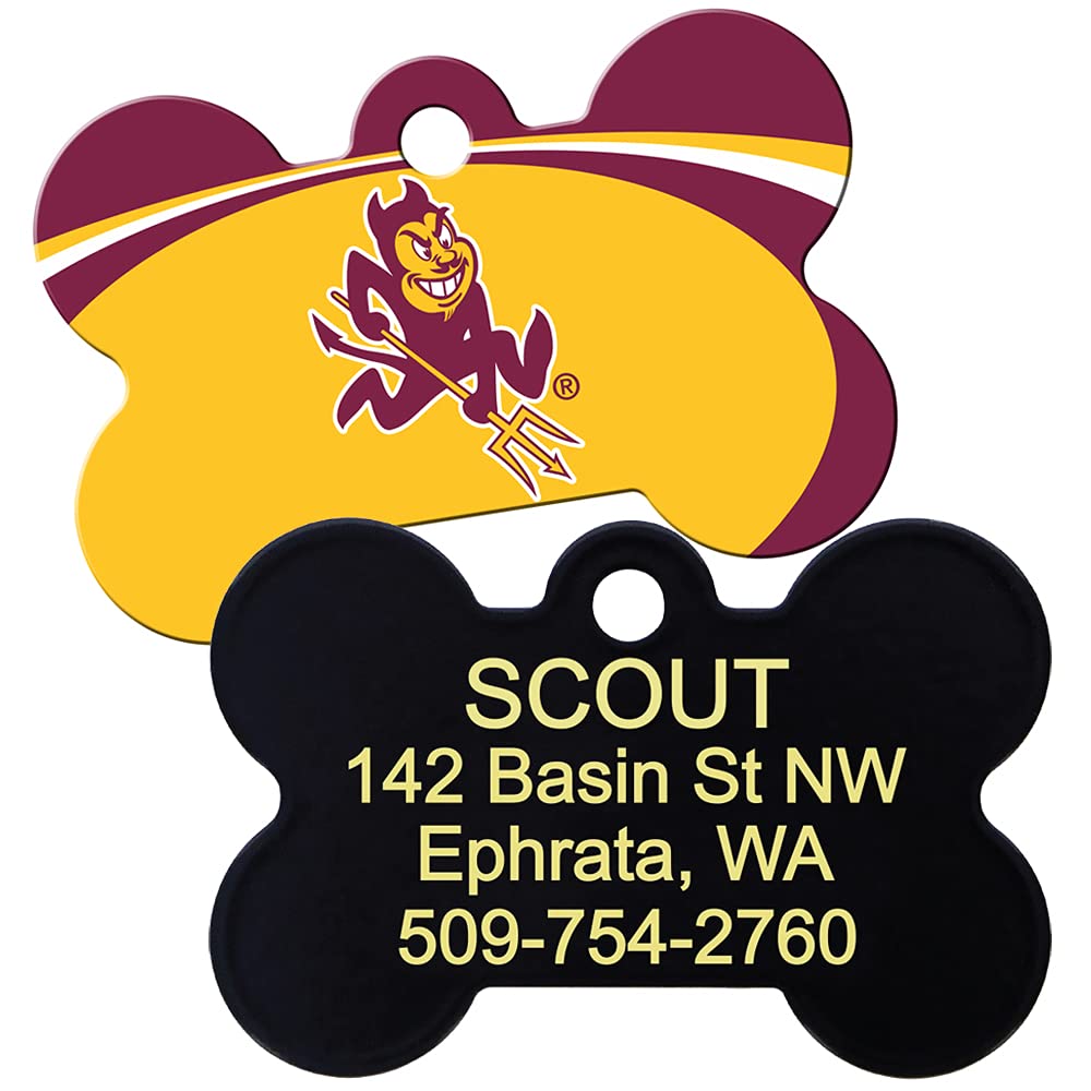 NCAA Team Pet ID Tag - Bone Shape