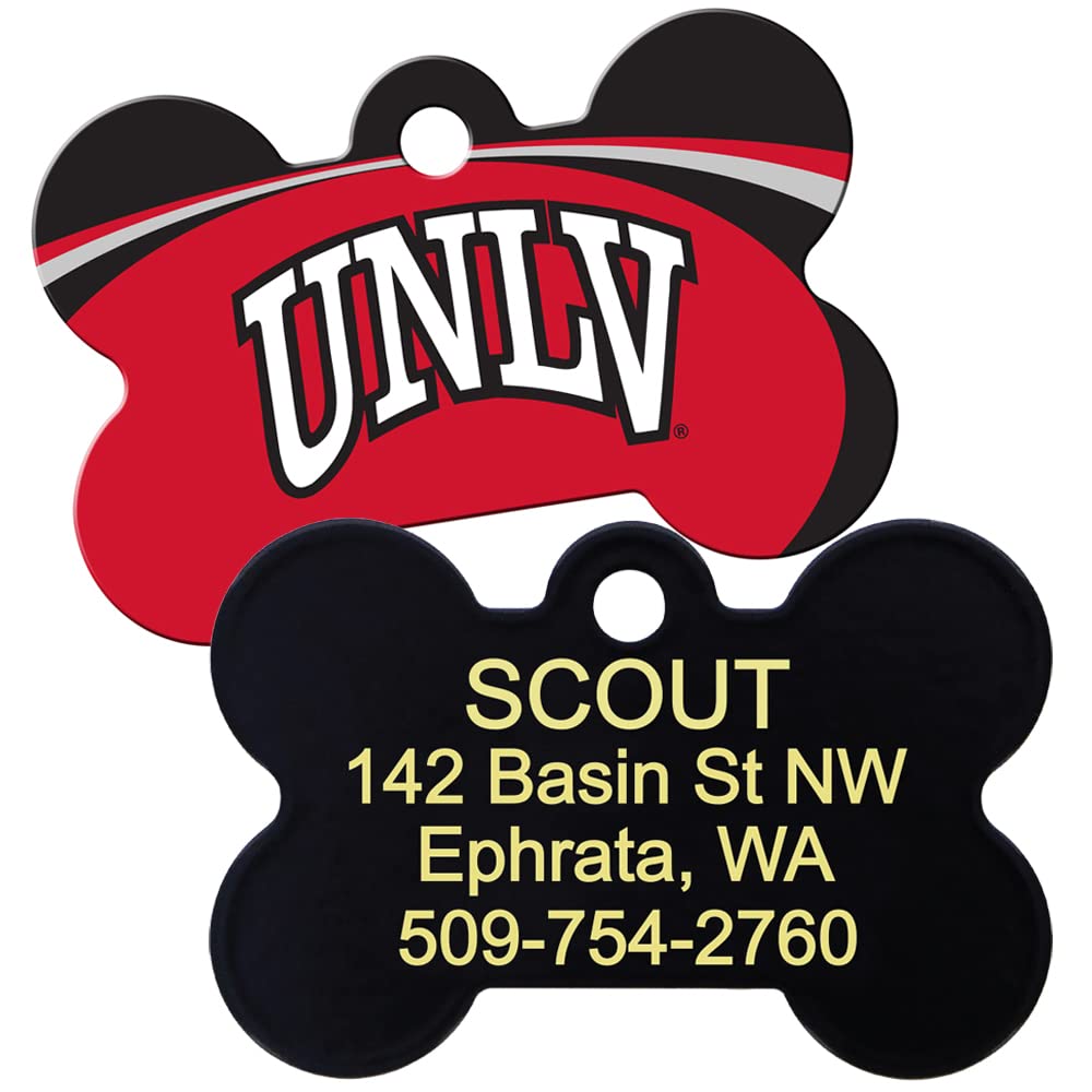 NCAA Team Pet ID Tag - Bone Shape