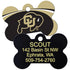 NCAA Team Pet ID Tag - Bone Shape