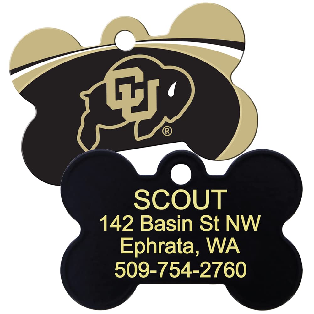 NCAA Team Pet ID Tag - Bone Shape
