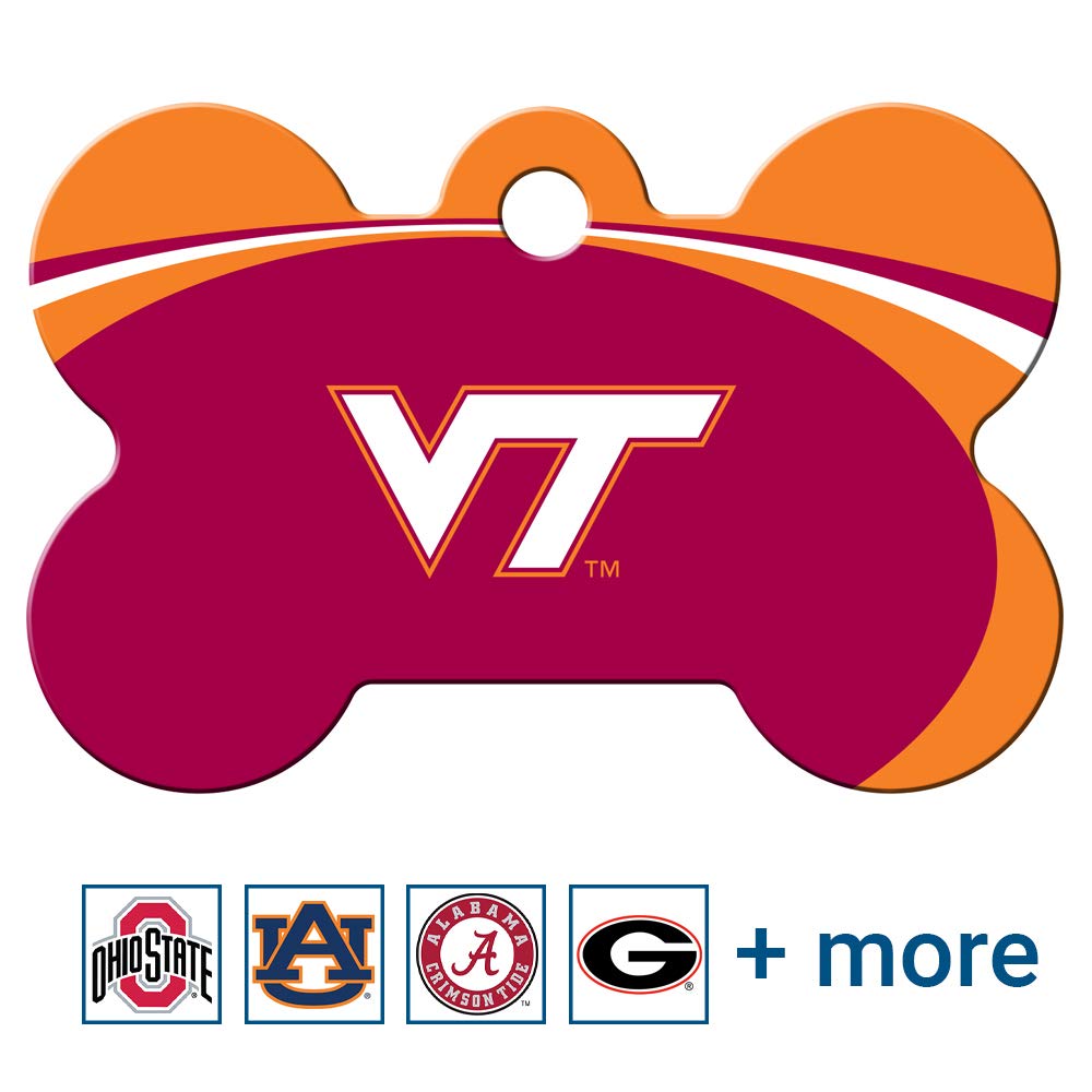 NCAA Team Pet ID Tag - Bone Shape