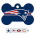 NFL Team Brass Bone Pet ID Tag - tag-nfl-patriots-bone-reg