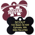 NCAA Team Pet ID Tag - Bone Shape