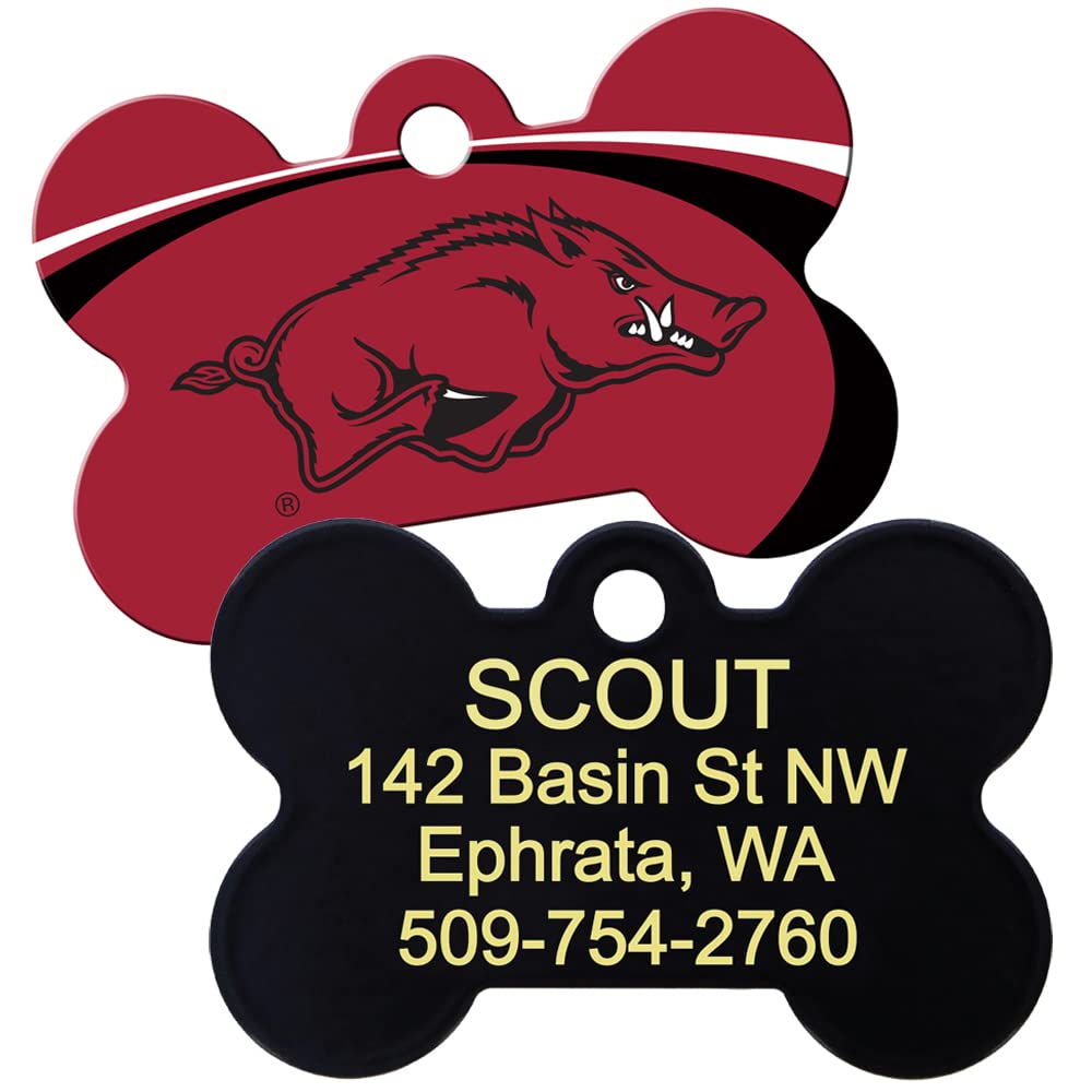 NCAA Team Pet ID Tag - Bone Shape