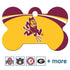 NCAA Team Pet ID Tag - Bone Shape
