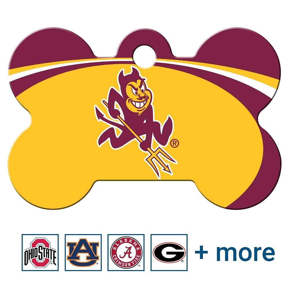 NCAA Team Pet ID Tag - Bone Shape