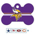 NFL Team Brass Bone Pet ID Tag - tag-nfl-vikings-bone-reg