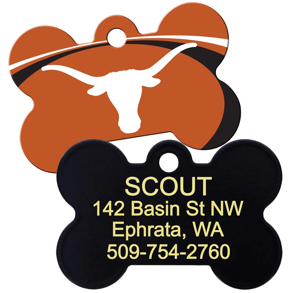 NCAA Team Pet ID Tag - Bone Shape