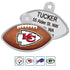 GoTags Personalized Engraved NFL Football Team Dog Tags, Football Shape Pet ID Tags