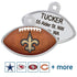 NFL Team Pet ID Tag - Football Shape - tag-nfl-saints-football_8473-21