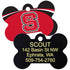 NCAA Team Pet ID Tag - Bone Shape