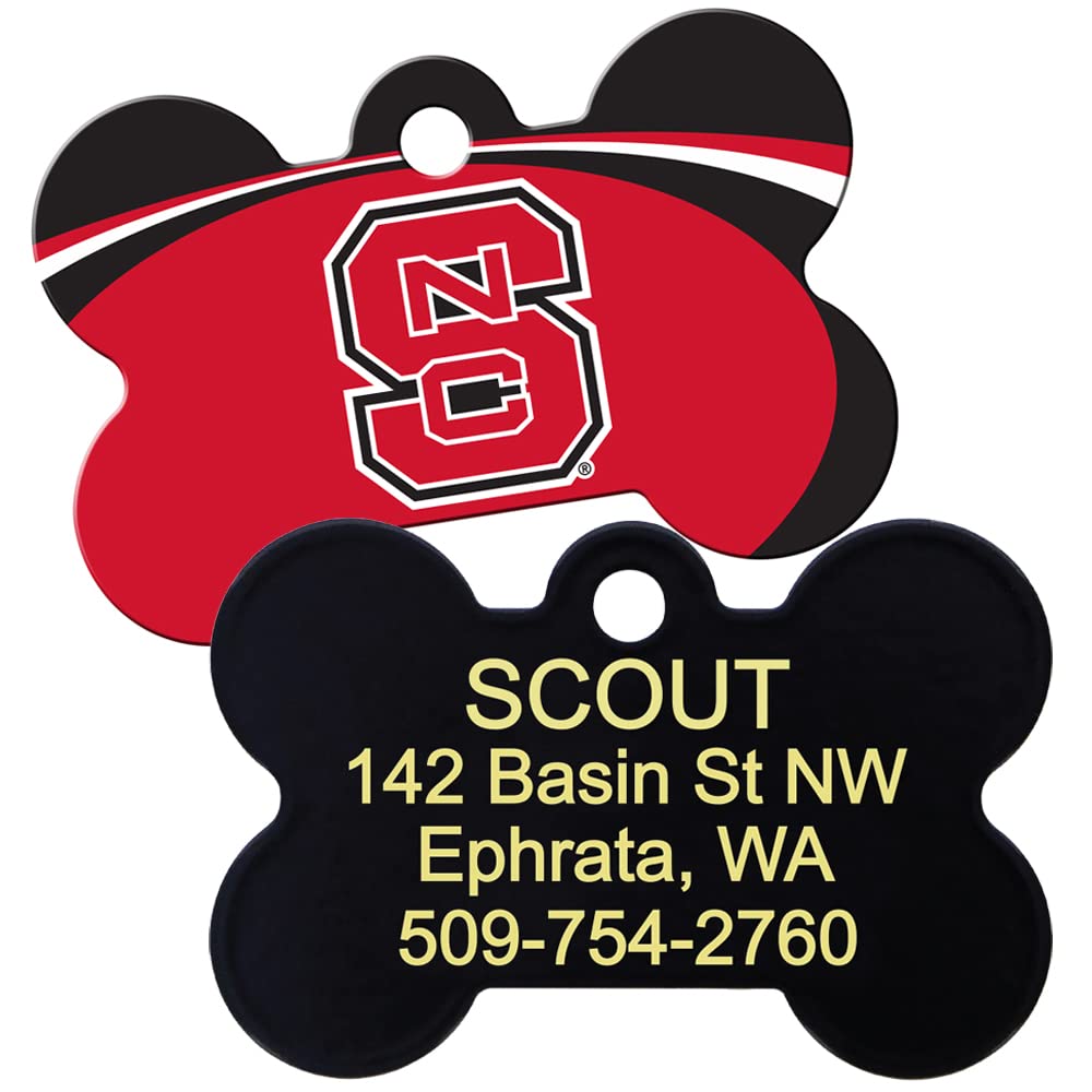 NCAA Team Pet ID Tag - Bone Shape