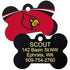 NCAA Team Pet ID Tag - Bone Shape