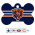 GoTags Personalized Brass Metal Bone Shape Pet ID Tag Engraved with Name and Custom Text, Every NFL Football Team Pet Apparel (Large)
