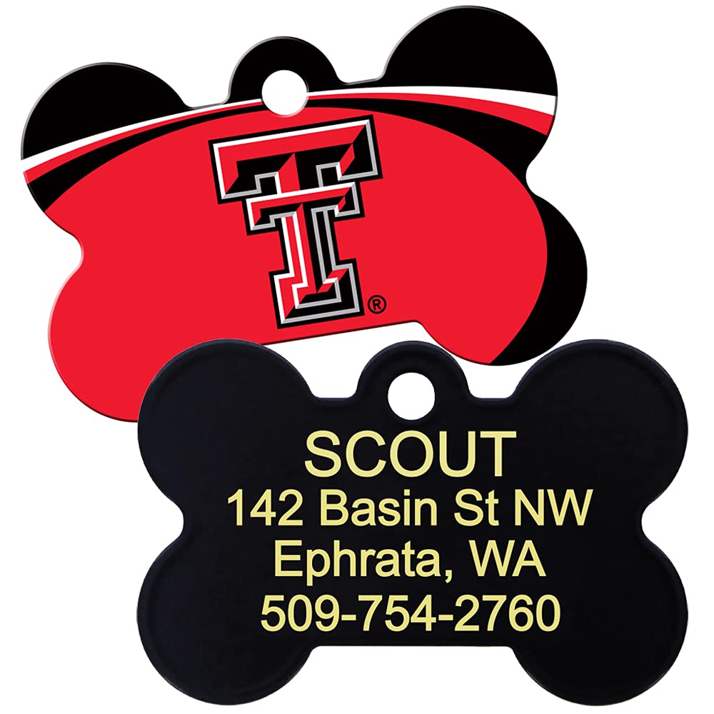 NCAA Team Pet ID Tag - Bone Shape