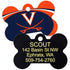 NCAA Team Pet ID Tag - Bone Shape