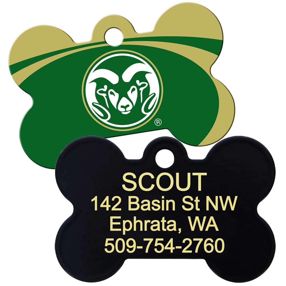 NCAA Team Pet ID Tag - Bone Shape