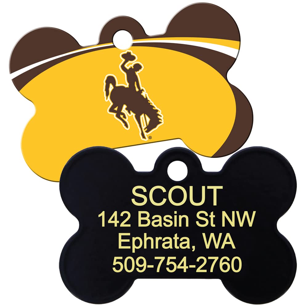 NCAA Team Pet ID Tag - Bone Shape