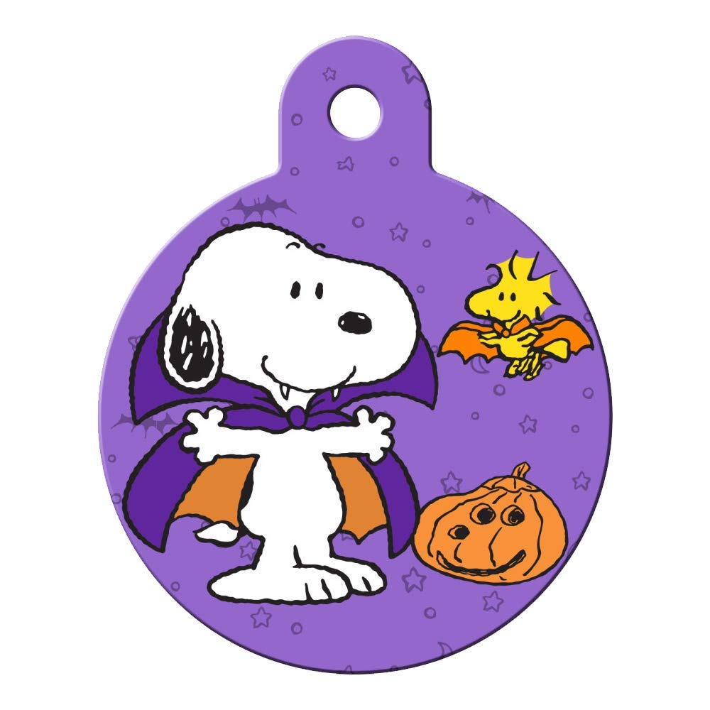 GoTags Halloween Snoopy and Charlie Brown Pet ID Tags for Dogs and Cats, Personalized Engraved Dog ID Tags with up to 4 Lines