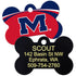 NCAA Team Pet ID Tag - Bone Shape