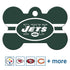 NFL Team Brass Bone Pet ID Tag - tag-nfl-jets-bone-reg