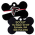 NFL Team Brass Bone Pet ID Tag - tag-nfl-falcons-bone-reg