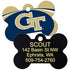 NCAA Team Pet ID Tag - Bone Shape